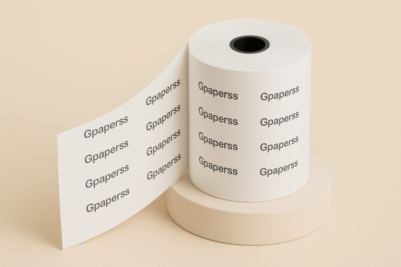 79mm x 40 Mtrs Custom Printed Single Colour Thermal Paper Rolls | ₹44 per Piece / ₹5,280 per Box (120 Nos)