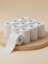 56mm x 14 Mtrs Coreless White Thermal Paper Rolls | ₹9 per Piece (500 Rolls) / ₹4,500 per Box (500 Nos)