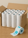 56mm x 14 Mtrs Custom Printed Single Colour Thermal Paper Rolls | ₹9 per Piece / ₹4,500 per Box (500 Nos)
